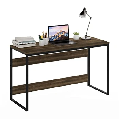 Image of Furinno Computer Desk, Columbia Walnut, 53.3 (D) x 132.1 (W) 75.4 (H) cm