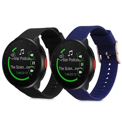 Image of kwmobile Straps Compatible with Polar Ignite 3 / 2 Unite/Pacer 2x Replacement Silicone Watch Bands