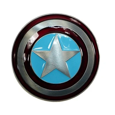 Image of Marvel Avengers Captain America Shield Belt Buckle, Silver