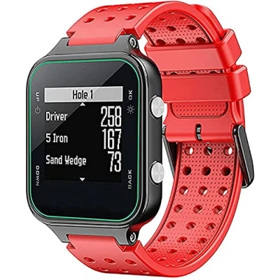 Image of Shieranlee Watch Band Compatible with Garmin Approach S20 Strap/Approach S5 /Approach S6 /Forerunner 220 230 235 630 620 735 Silicone Watchbands