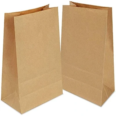 Image of Gaoyong 60 Pieces Brown Paper Bags 15 * 9 27cm 70 g./m2 with 100% Pure Kraft for Grocery, Snack, Lunch, Birthday, Xmas Party Supplier and Wedding