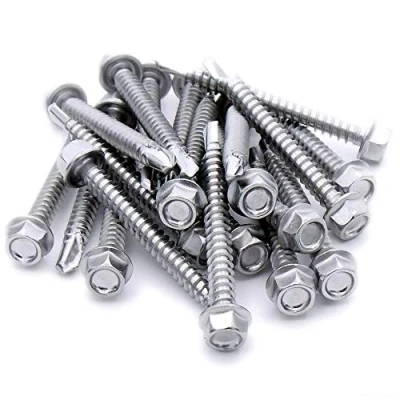 Image of No.10 x 1 (4.8mm 25mm) Hex Self Drilling Screw (Flanged) Stainless Steel (A2) (Pack of 20)