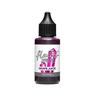 Image of Octopus Fluids resin Ink GRAPE JUICE, Alcohol for epoxy and UV Resin, colour translucent art, dye liquid, 30 ml, violet