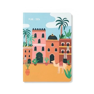 Image of Letts Wanderlust A5 2024 week to view diary Marrakech