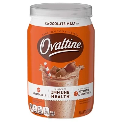 Image of Ovaltine, Chocolate Malt Drink Mix (2 Pack) by Nestle