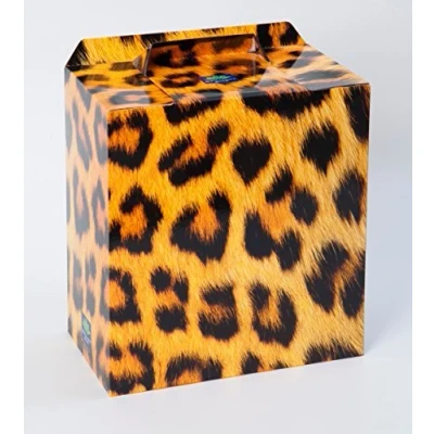 Image of Leopard print Disposable Sanitary Bins 4 Pack of Brilliant Bins: Award Winning, Low Cost, No Contracts