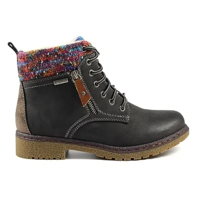 Image of Ladies Jalapeno Grey Waterproof Ankle Boot 7 UK