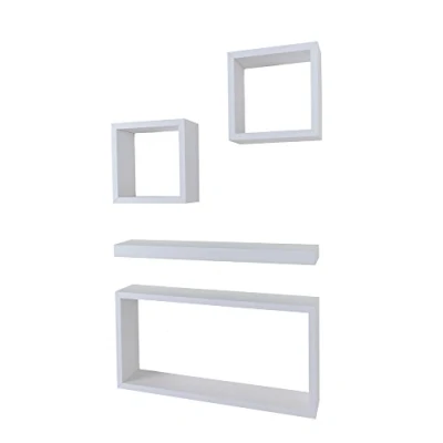 Image of Core Products, Hudson 4 Piece Wall Shelf Set Matt White