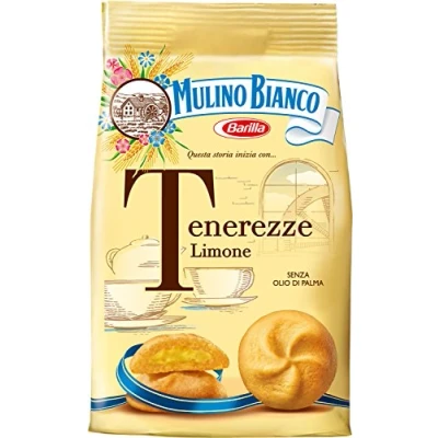 Image of 3x Mulino Bianco Tenerezze Italian Biscuits Cookies with Lemon Cream 200g