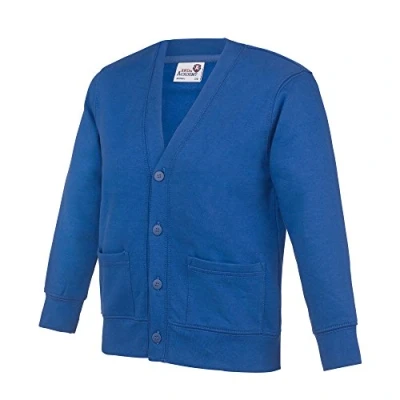 Image of AWDis Academy Childrens/Kids Button Up School Cardigan (11 12 Years) (Royal Blue)