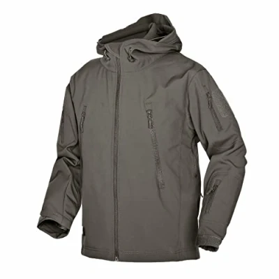 Image of Kelmon Men&#039;s Softshell Jacket Warm Fleece Waterproof Military Tactical Outdoor Windproof Functional with Multiple Pockets Hood Jackets Hunting Hiking