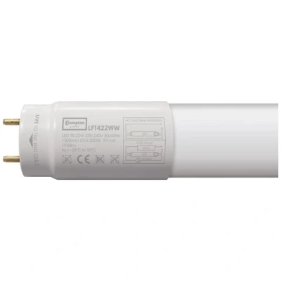 Image of Crompton LED T8 Full Glass Tube 4ft / 1198mm 22W 3000K G13