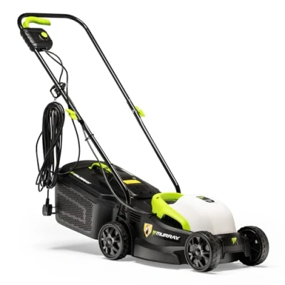 Image of Murray Corded Electric Lawnmower 2 in 1 Compact Lawn Mower 1200W/32cm with Grass Box 27L for Small Lawns Ergonomic Soft Grip Easy Cutting, Overload Protection