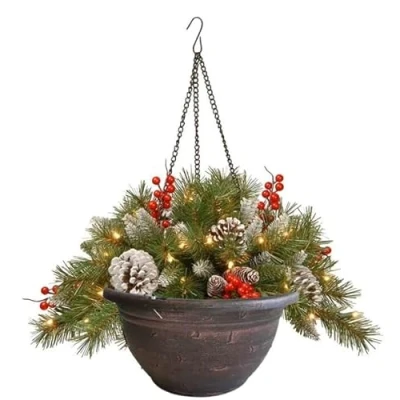 Image of 2 x Fixtures Copper Effect Large Garden Hanging Basket 37cm 20cm (Twin Pack,Basket Chain Only)