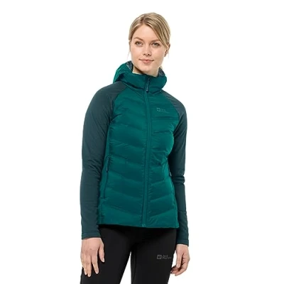 Image of Jack Wolfskin Women&#039;s Tasman Down Hybrid W Jacket, Green (sea Green), XL