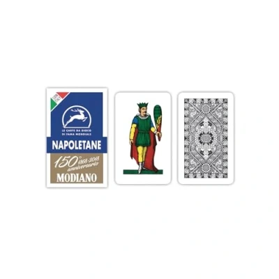 Image of Modiano The 150th Anniversary Neapolitan Playing Cards, Blue Color, 300081