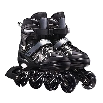Image of LED Inline Skates Adjustable Fun Rollerblades for Children, Beginners Roller Adults Wheeled Boys Girls