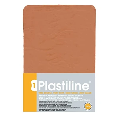 Image of Plastiline 7340T Plate Modeling Dough, High Precision Modeling, Sculpting, Molding Hardness 1 (very flexible) 750g Red Ocher shade. Made in France
