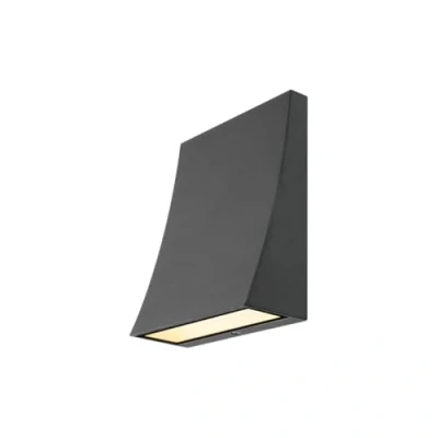Image of SLV Wall Mounted Light DELWA Wide/Lighting for Walls, Paths, entrances, LED spot Outdoor, Surface Garden lamp / IP44 3000K 10W 910lm Anthracite 100 Degrees