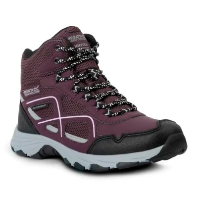 Image of Regatta Breathable Women&#039;s Purple and Black Colourblock Vendeavour Walking Boots, Size: UK 6