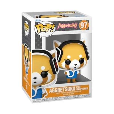 Image of Funko Pop! Sanrio: Aggretsuko With Headphones Collectable Vinyl Figure Gift Idea Official Merchandise Toys for Kids &amp; Adults Anime Fans Model Collectors and Display