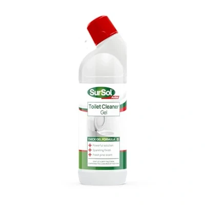 Image of SurSol Active Toilet Cleaner Gel, Powerful, Effective Bathroom/WC Descaler Cleans Bowl &amp; Under Loo Rim, Limescale Stain Remover 1 Litre