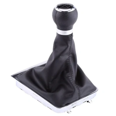 Image of Keenso 6 Speed Car Gear Shift Knob Gaiter Gearstick Gaitor Boot Kit with Leather Dustproof Cover for V W Pas sat B6 2005 2012