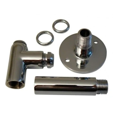 Image of 8mm x 4&quot; Chrome Gas Restrictor Elbow Kit