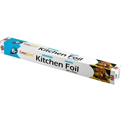 Image of Sterling Ventures Premium Heavy Duty Aluminium Catering Kitchen Wrapping Baking Tin Foil (6M x 45cm)