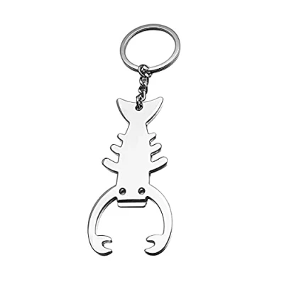 Image of ARFUKA Bottle Opener Keyring Novelty Zinc Alloy Scorpion Beer Keychain Beverage Key Chain Gift for Men and Women Silver