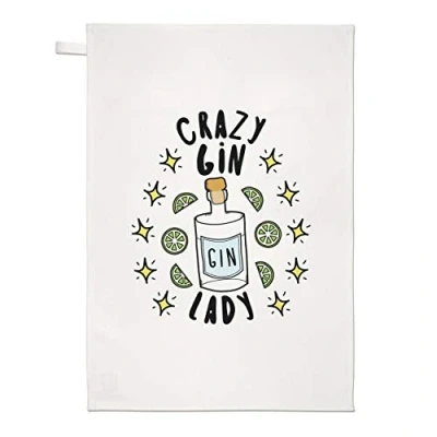 Image of Crazy Gin Lady Stars Tea Towel Dish Cloth