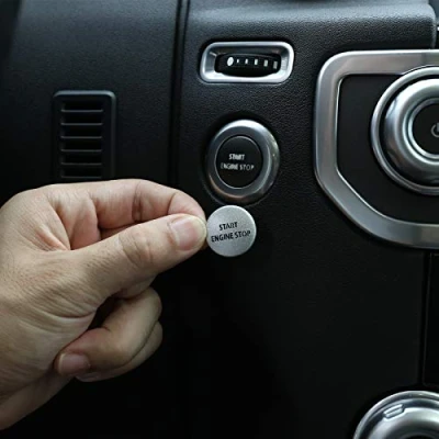 Image of DIYUCAR Alloy Car Engine Start Stop Button Cover Sticker For LR Discovery 4 2010 2014 2015 2016 Rangerover Sport 2011 2012 2013 Interior Accessories