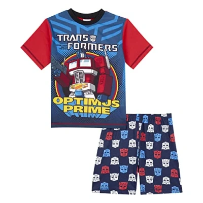 Image of Transformers Boys Pyjamas, Optimus Prime Short PJs Set (4 5 Years) Red