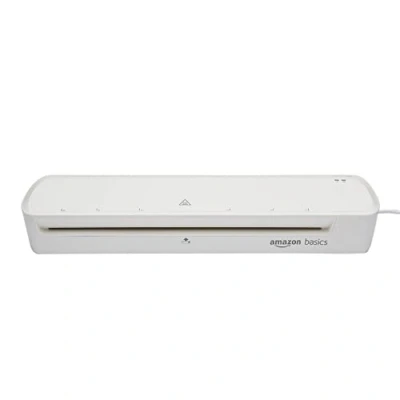Image of Amazon Basics Thermal Laminator, A3 Size, Includes 20 x Laminating Pouches, White