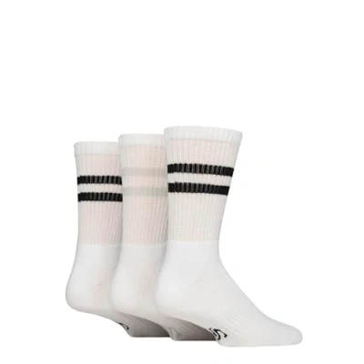 Image of Mens 3 Pair SOCKSHOP Performance Leisure Socks White 7 11