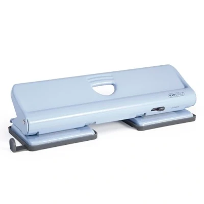 Image of Rapesco 1348 720 4 Hole Metal Punch, 22 Sheet Capacity, Powder Blue