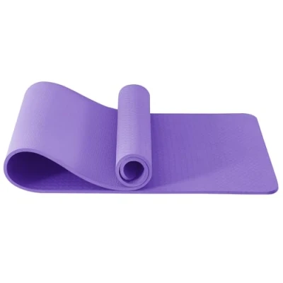 Image of Good Nite Yoga Mat Exercise Mats Workout Pilates Fitness for Women Men Non Slip Thick 10mm High Density Gymnastics with Carry Strap Tpe 183 x 61 1cm (Edo Purple)