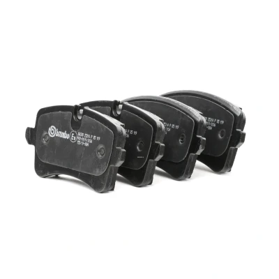 Image of 4G0698451B, 4G0698451C, 4G0698451K, 4G0698451Q brake pad set BREMBO P 85 119 incl. wear warning contact with caliper screws accessories