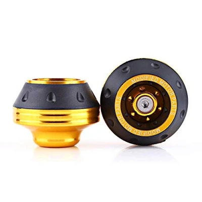 Image of CNC Front Fork Frame Sliders Wheel Crash Protector Aluminum Pads Motorbike Falling Protection Scooter Moped(Gold) other moped accessories