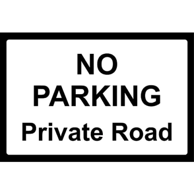 Image of No parking private road sign 3mm Aluminium (300mm x 200mm)