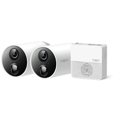 Image of Tapo TP Link C400S2 Outdoor Wi Fi Camera Battery, 1080p Full High Definition, Wireless Security System to 2 Cameras, Waterproof IP65, Way Audio, Contains Hub H200