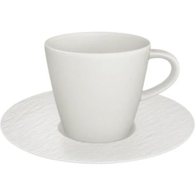 Image of Villeroy &amp; Boch Manufacture Rock Blanc Espresso Cup Saucer