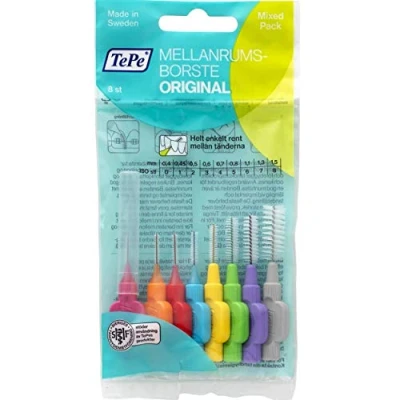 Image of TePe Oral Health Care, Interdental Brush, Mixed Pack, 8 Pieces