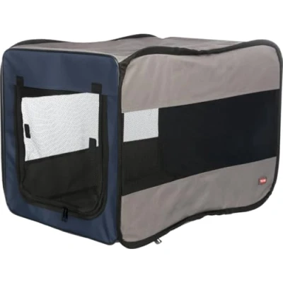 Image of Trixie Twister Mobile Kennel, Medium, 50 x 52 76, Dark Blue/ Beige