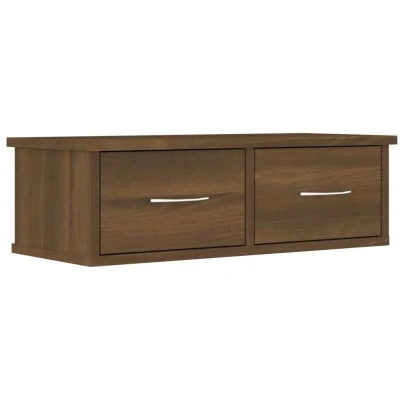 Image of vidaXL Wall Cabinet Brown Oak 60x26x18.5 cm Engineered Wood