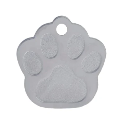 Image of BWM Stainless Steel Personalized Pet ID Tags Dog Tag for Pets Laser Engraved &amp; Personalised Dogs Cats Durable, Strong Deeply Large, Paw Print