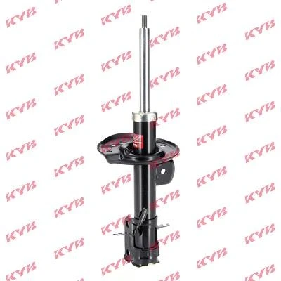 Image of 543023NA0C, E43023NA0C, E43025SJ1A, E543023NL0A Shock absorber KYB 339406 Front Axle Right Gas Pressure Twin Tube Suspension Strut Top pin