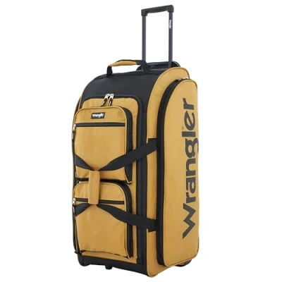 Image of Wrangler 30&quot; Wesley Rolling Duffel Bag, Ambergold, Large 30 Inch, Bag