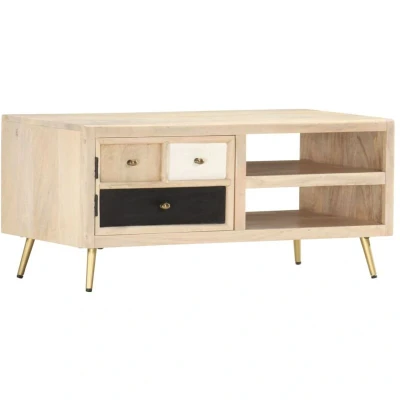 Image of vidaXL Coffee Table 90x45x40 cm Solid Mango Wood