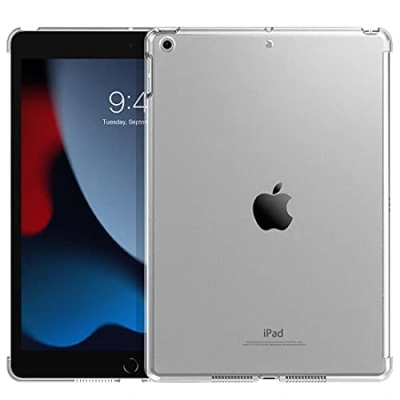 Image of TiMOVO Case for New iPad 9th Generation 2021/8th Gen 2020/7th 2019 (Compatible with Official Smart Cover) Slim Translucent Frosted Back Shell Hard Fit 10.2 inch Clear